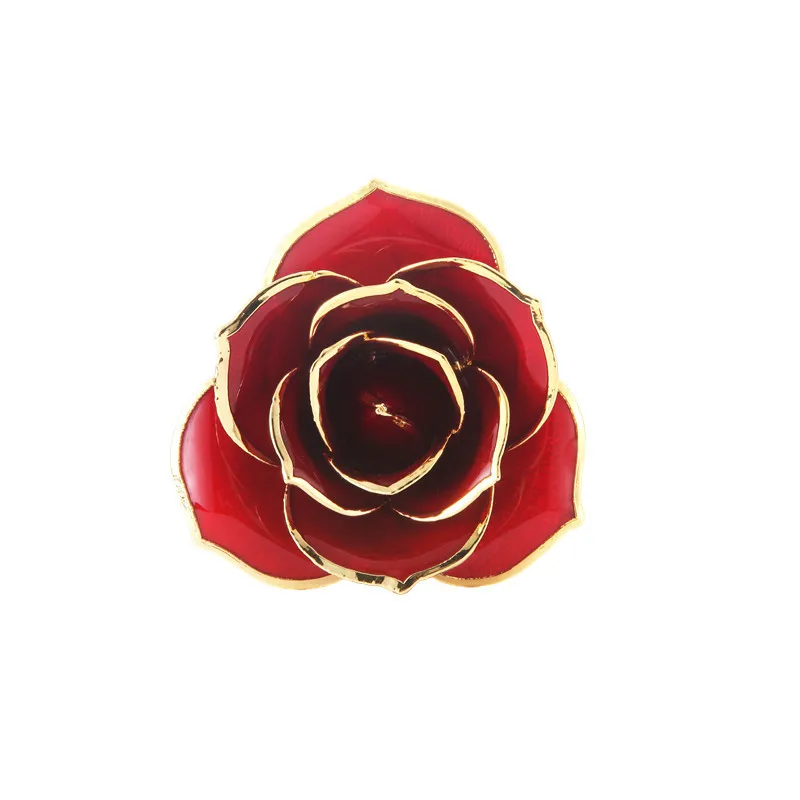 Customized Brand Logo Everlasting Roses Gift 24k Gold Dipped Rose in Gift Box