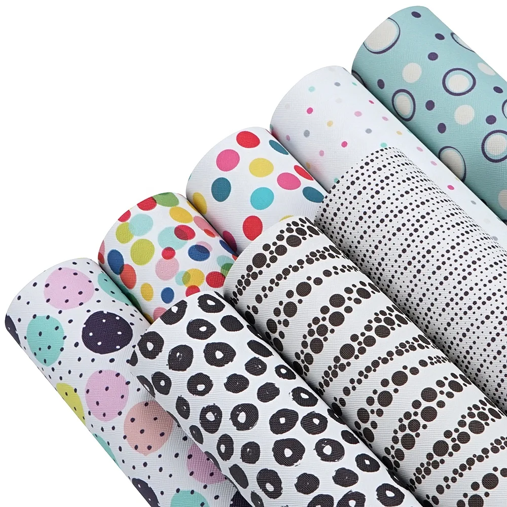 Искусственная кожа с принтом в горошек для ручной работы, украшения для дома