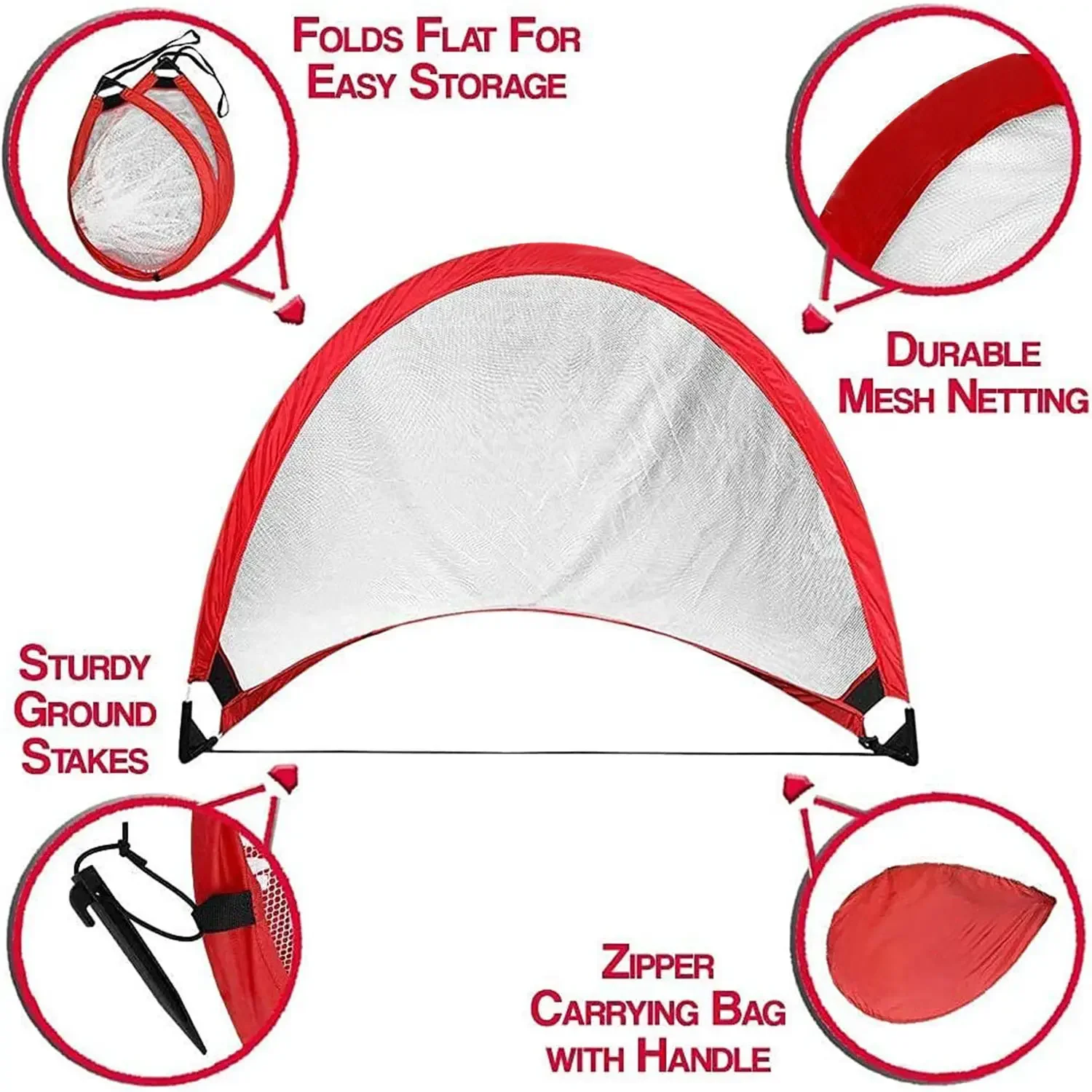 Pop up Football Goal Practice Training Net Portable Soccer Goal Foldable Soccer Goal