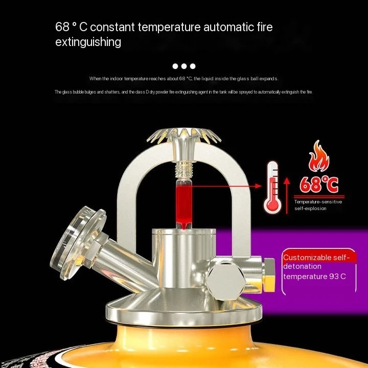 Suspended Class D fire extinguisher