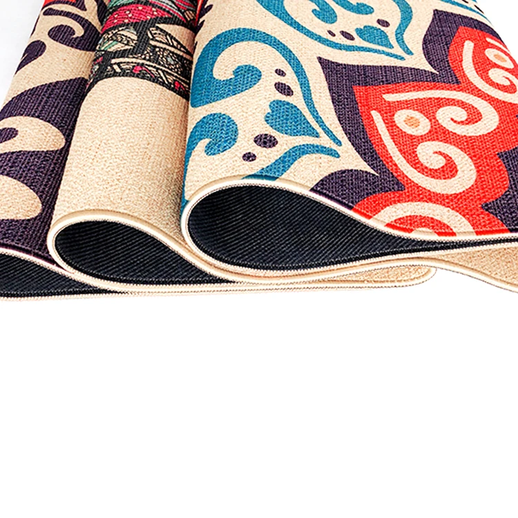 Keepeak Eco Friendly Anti Slip Jute Mat Yoga,Organic Natural Hemp Jute Yoga Mat