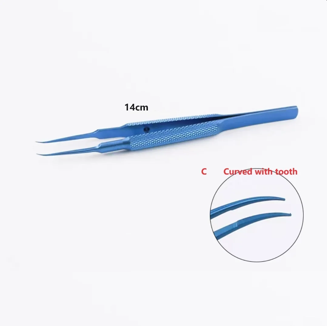 Titanium Ophthalmic Tying Forceps 14cm Micro Surgical Forceps Medical Tweezers