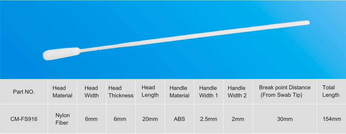 Быстрое тестирование полости рта vtm Стерильная носогарнингеальная переносная Стерильная палочка для проб