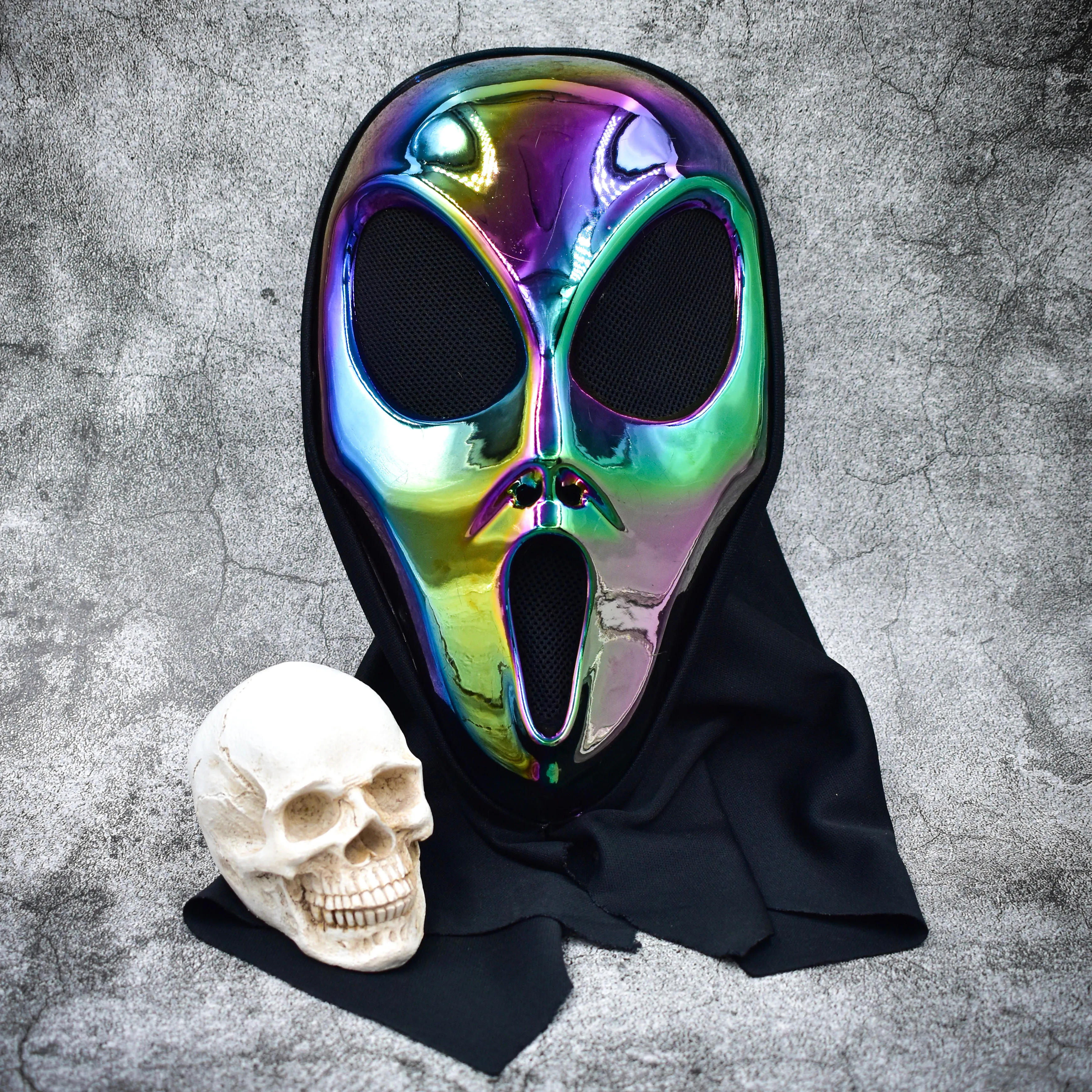 Funny Alien Movie Horror Headsets Carnival Masquerade Witch Ghost Face Mask Screaming For Festival Costume