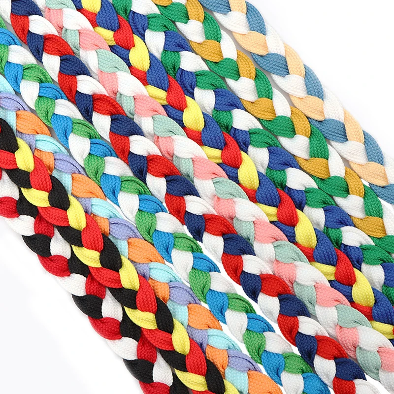 Rainbow braid with three strands of rope lace Ethnic lace belt Garment accessories diy jewelry hand-woven rope