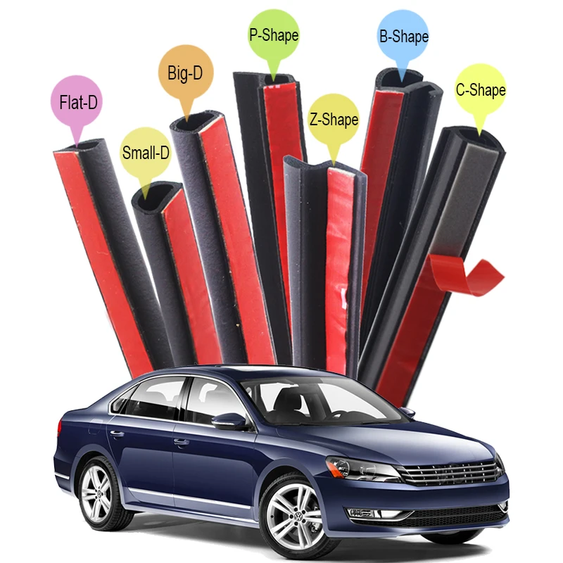 Car Hood Door Trunk Rubber Seal Strip Kit For Volkswagen Jetta UP Phaeton Beetle