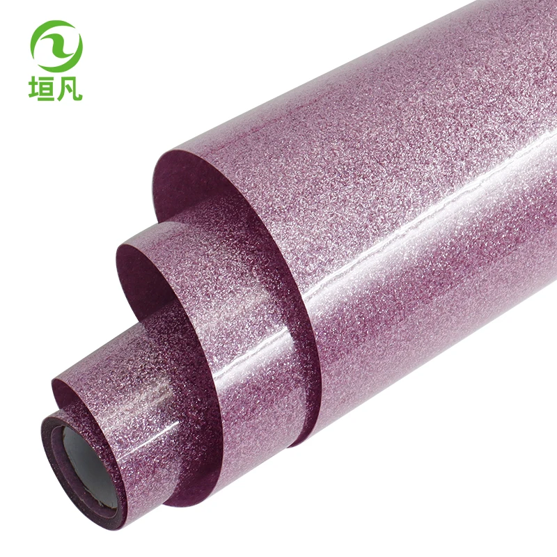 Wholesale T shirts Various Color Glitter Heat Transfer Vinyl for Clothing vinyl heat transfer transfer paper & film