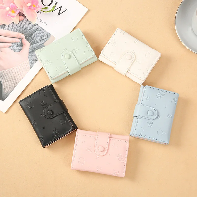 Korean Girl PU Leather Cheap Wallet Student Lovely Elegant Ladies Short Wallets