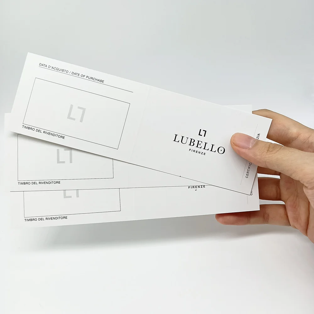 Hot Selling Product Quality Guarantee Customized International Warranty Cards