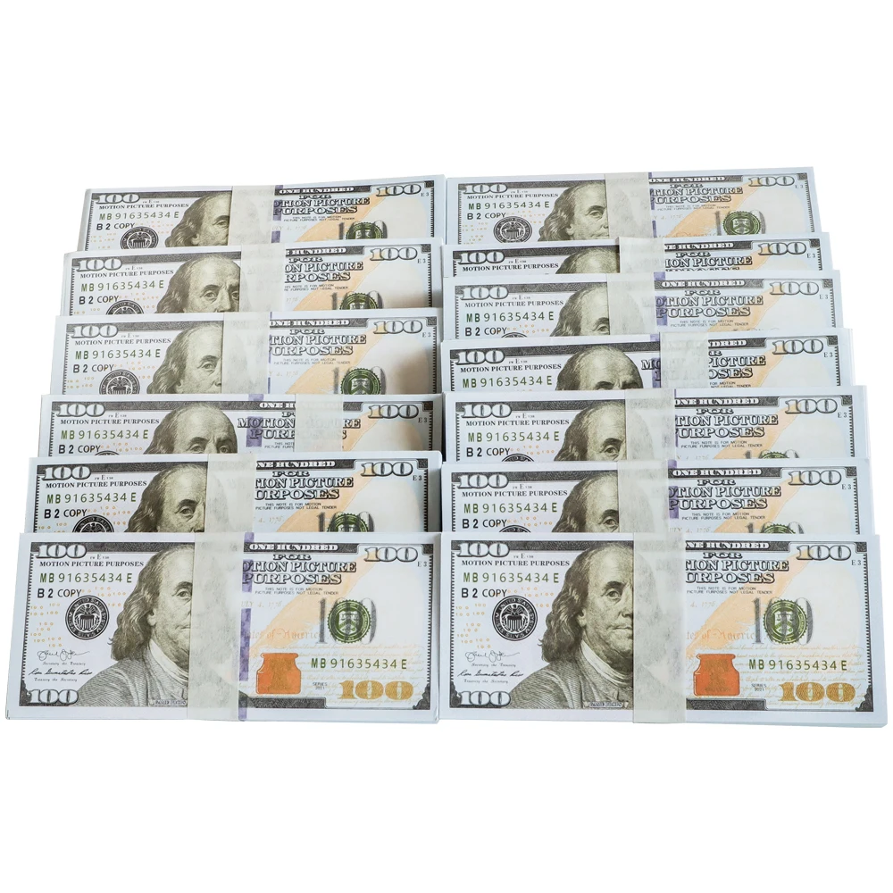 High Quality 100pcs Prop Money 100 Dollar Paper Bills Realistic Prop Money Banknote For Party Movie