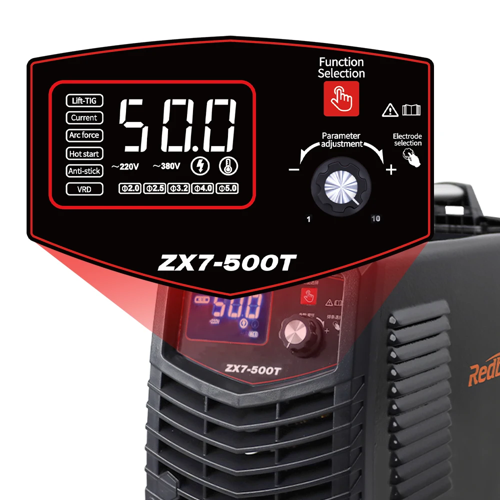 Industrial Portable 380v/220v Electric 220 AMPS Lift Tig Welder Equipment Electrode Stick Arc MMA 500 Welding Machine zx7