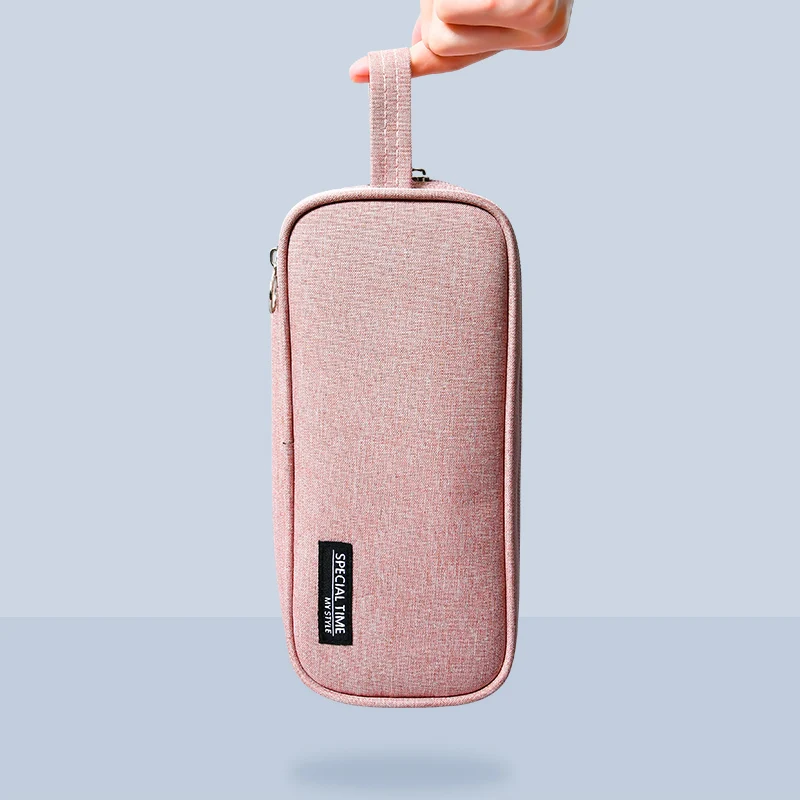 Пенал большой емкости с ручкой из парусины