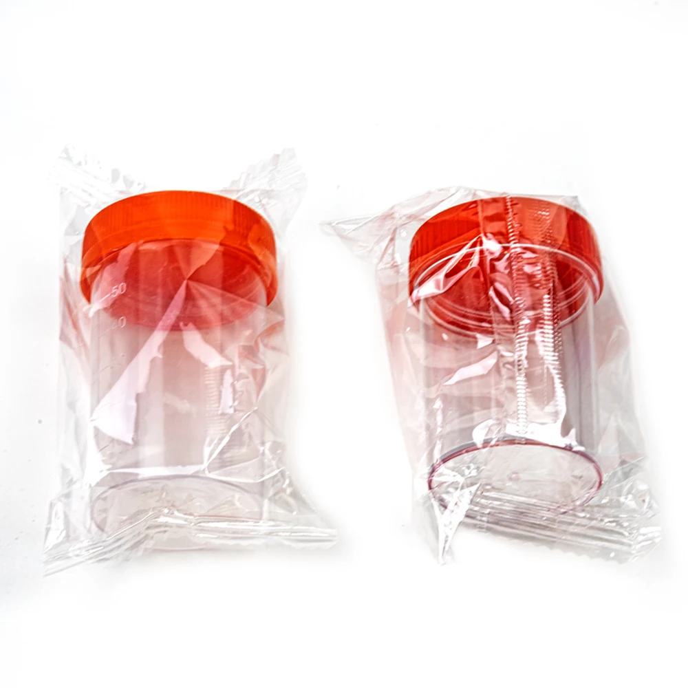 Nice Quality Specimen Disposable Plastic Urine Container 40ml 60ml 90ml 100ml 120ml Sterile Urine Specimen Cups