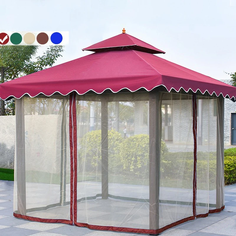 All Weather Outdoor Gazebo Simple Camping Villa Garden Pavilion Tent 3M*3M