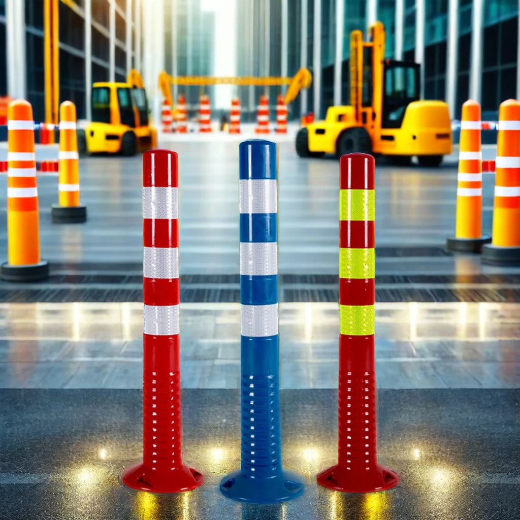 Traffic Bollard Flexible Road Divider Flexible TPU Warning Post