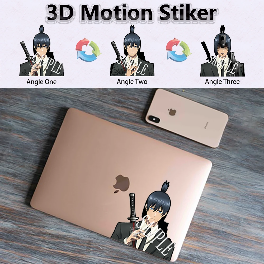 1000 Designs Natutos Uchiha Madara Decals Lenticular Anime Sticker Waterproof 3D Motion Sticker for Car