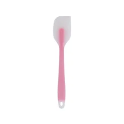 Professional made different colors whipping cream scraper 28cm environmental half-transparent baking silicone spatula