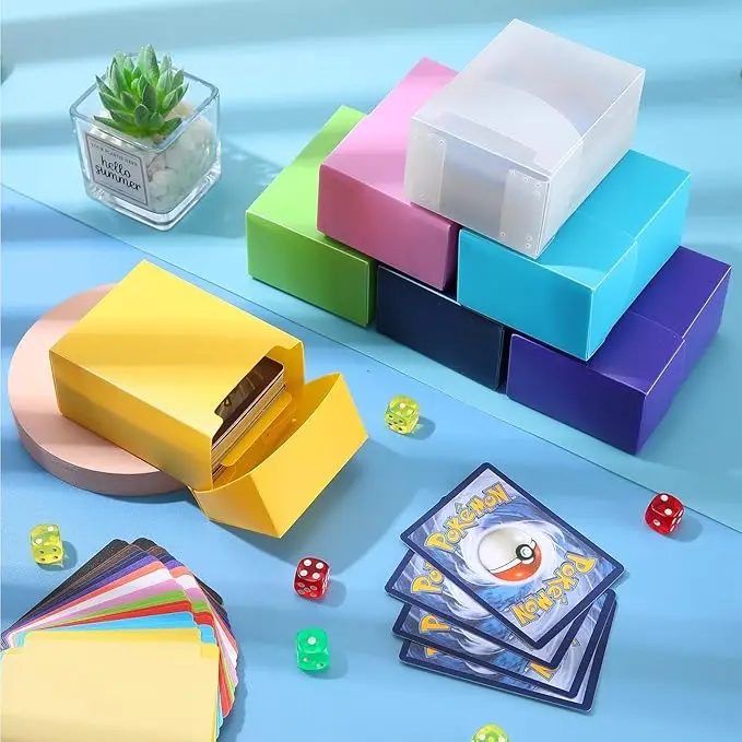 2024 custom waterproof and dustproof plastic MTG/CCG/TCG game card box for card collection Non-destructive fixation
