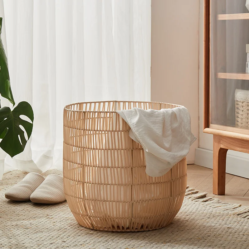 Creative new design vegetable and fruits storage basket handmade Laundry Basket  with multi color plastic ropes