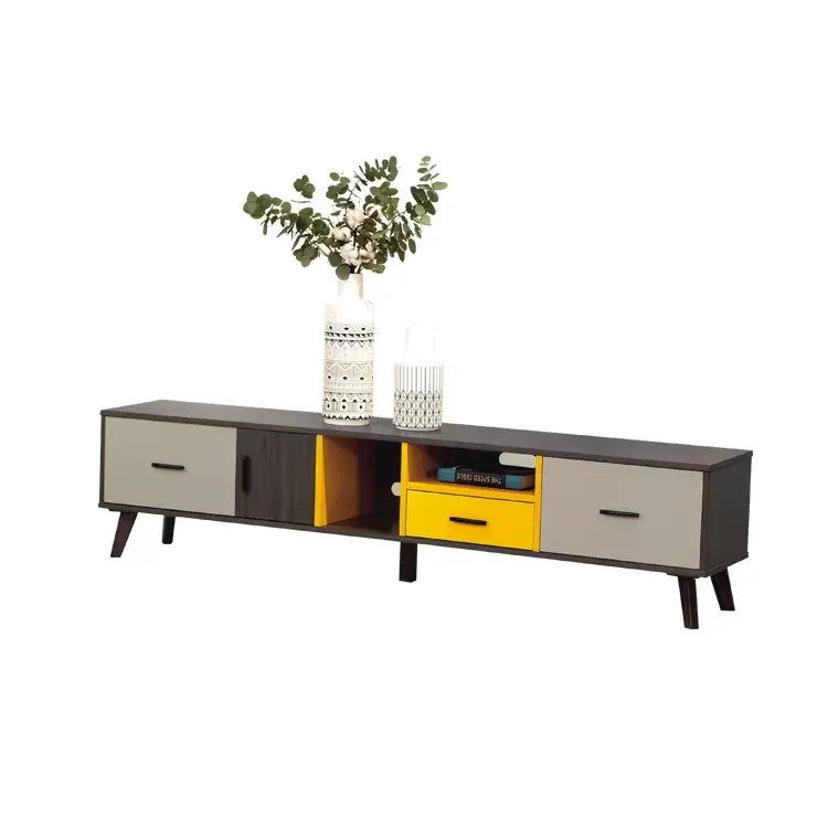 Luxury Home Furniture Customized Wooden TV Cabinet with Doors and Drawers