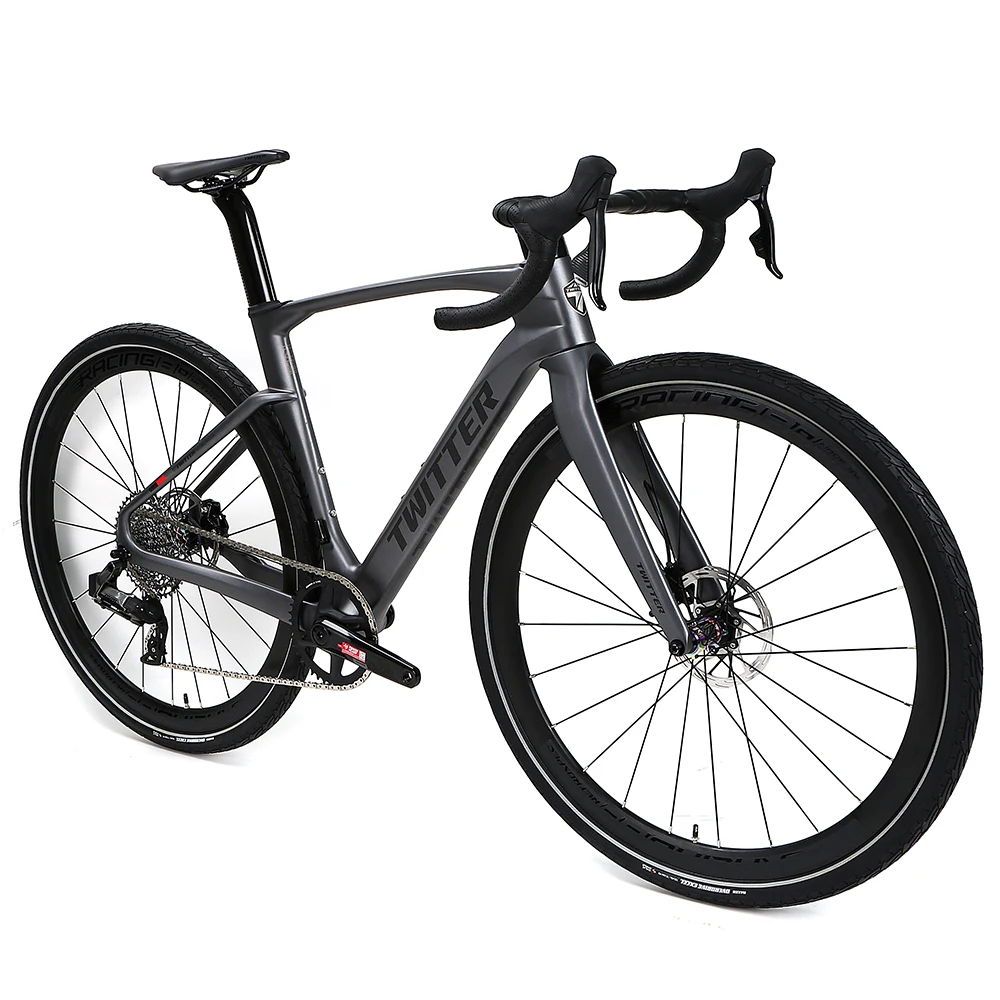 Twitter Carbon Fiber Gravel Bike With Rival eTap AXS 12S 700*40C Hydraulic Disc Brake Electronic Road Bicycle For Men