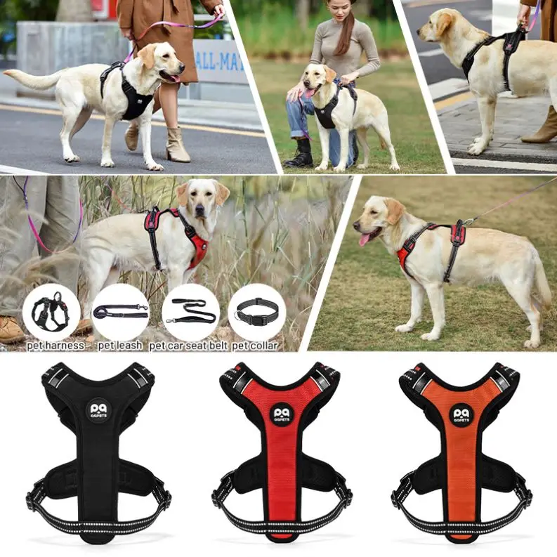 China Factory Nylon Easy Adjustable Dog Reflective Pet Harness
