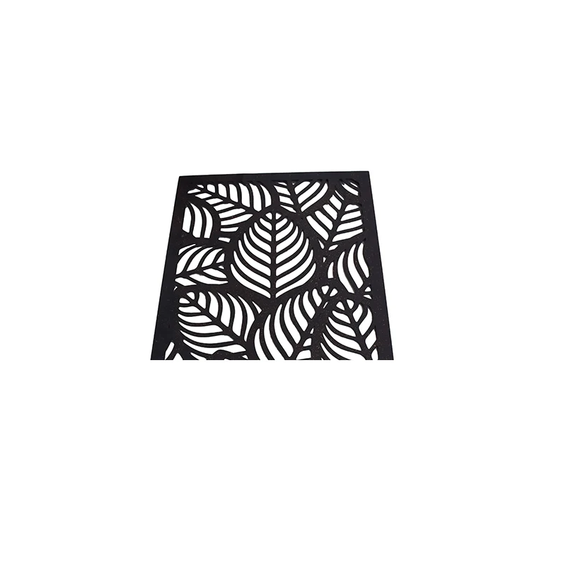 Wall Decor with Rectangle Frame Metal Leaves Wall Art Wall Sculpture with Rustic Brown Color