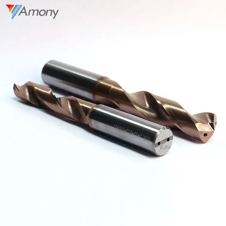 Solid Tungsten Carbide Twist Drill With Internal Coolant 3xD 3mm-4mm
