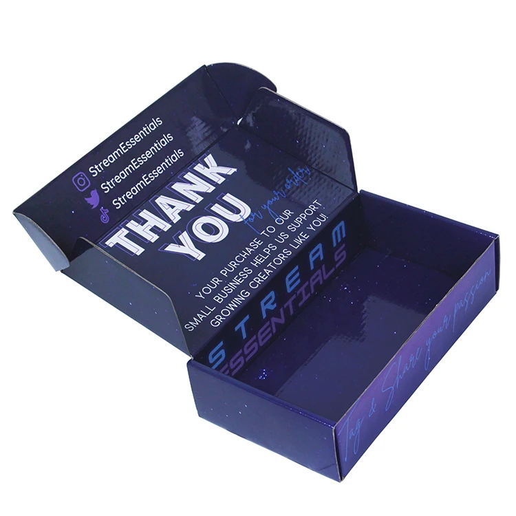 Custom Luxurious Clothing Shipping Paper Boxes for  T-shirt Clothes and Shoes Packaging with Logo