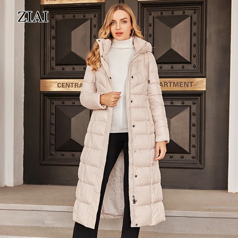 Wholesale Coat Winter women long fashion thick shiny jacket warm casual parka hood ankle ladies puffer coat woman