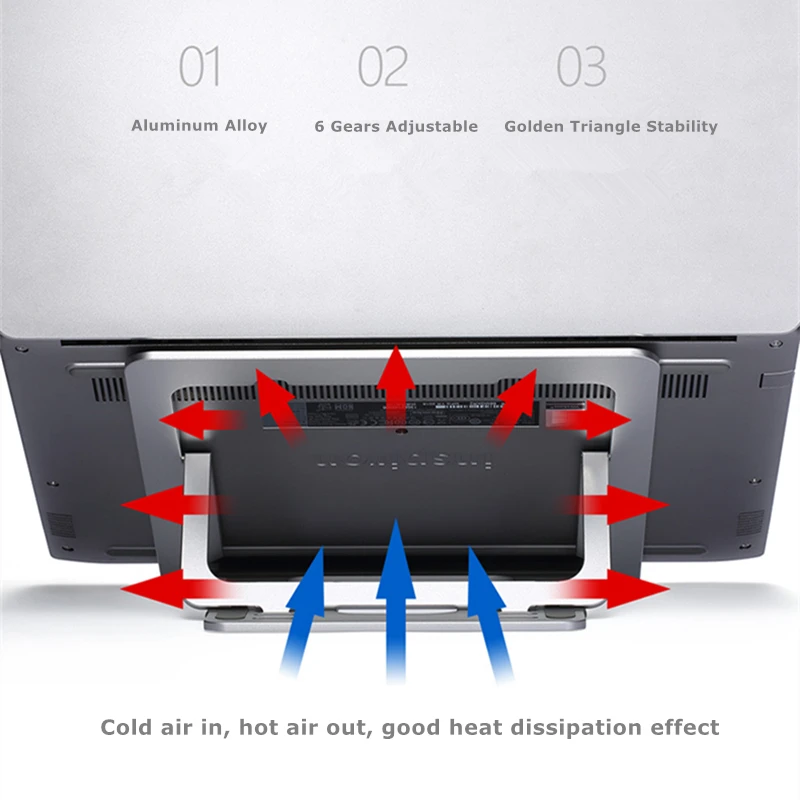 Amazon sells laptop adjustable stand Foldable Hollow out heat dissipation bed desk for laptop Suitable for office learning