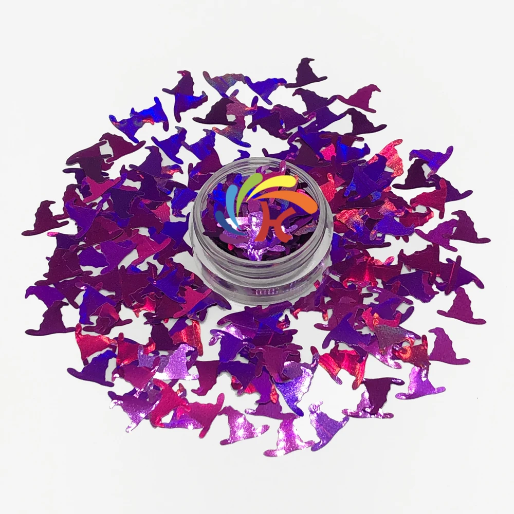 new Halloween combo witch hat shape glitter wholesale in bulk for nail art shark snitch glitter