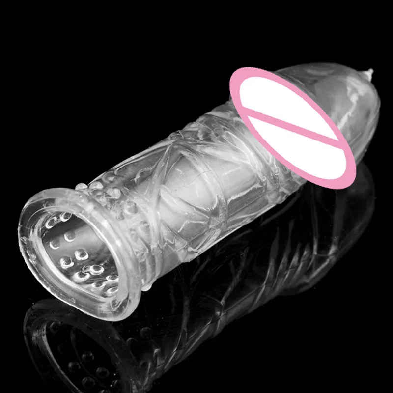 transparent crystal penis sleeve extender best sex delay ejaculation sexy exotic funny condom