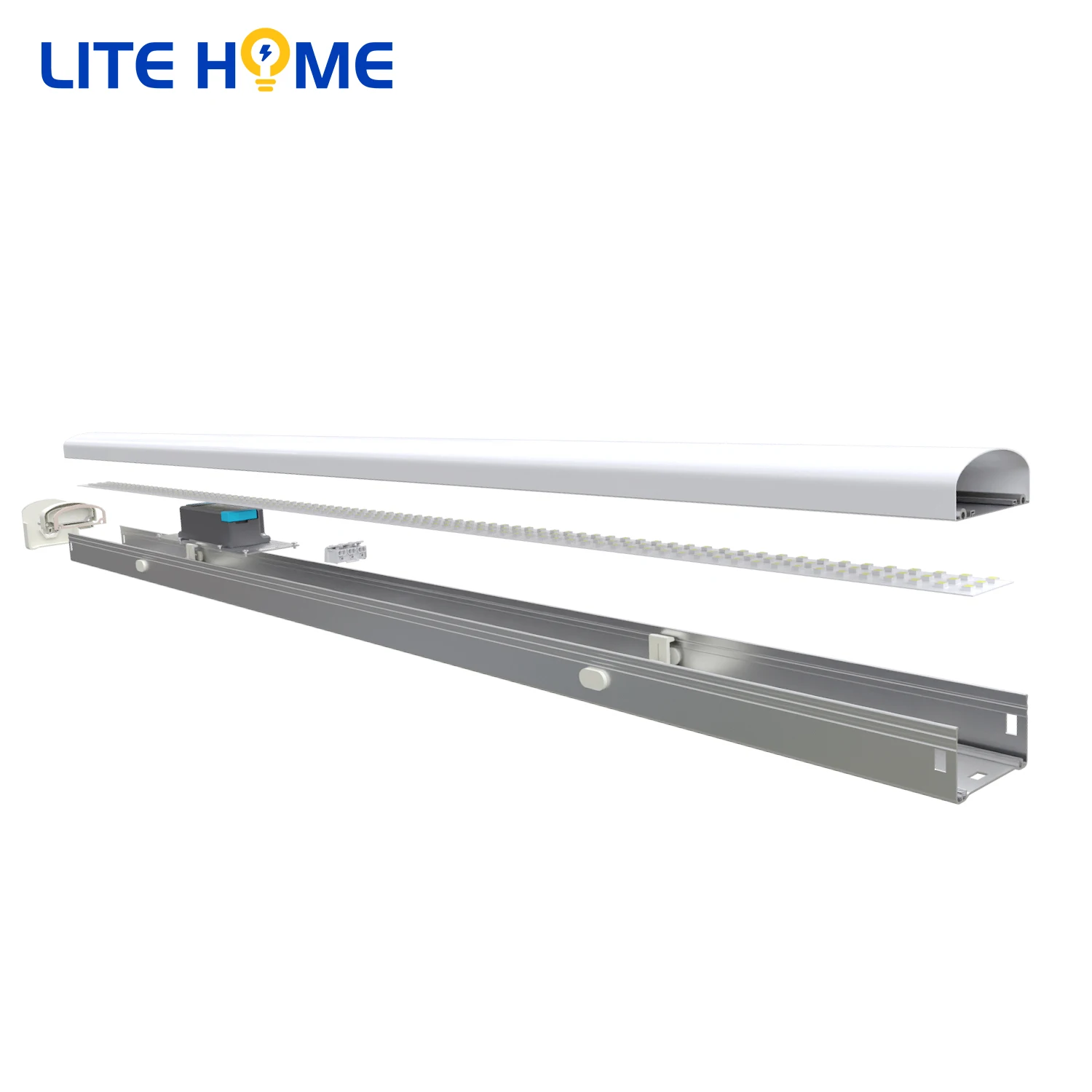 2021 New Design Architectural LED Linear Light LED linear Batten Light Factory Wholesale Silver Finish Tube Light Batten Fixture