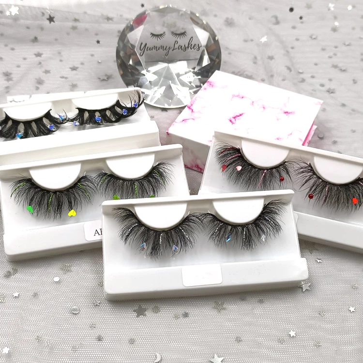 Cute Pop Yummylashes False Eyelashes Variety Sequins False Lashes Christmas Valentines Lashes Glitter Eyelashes