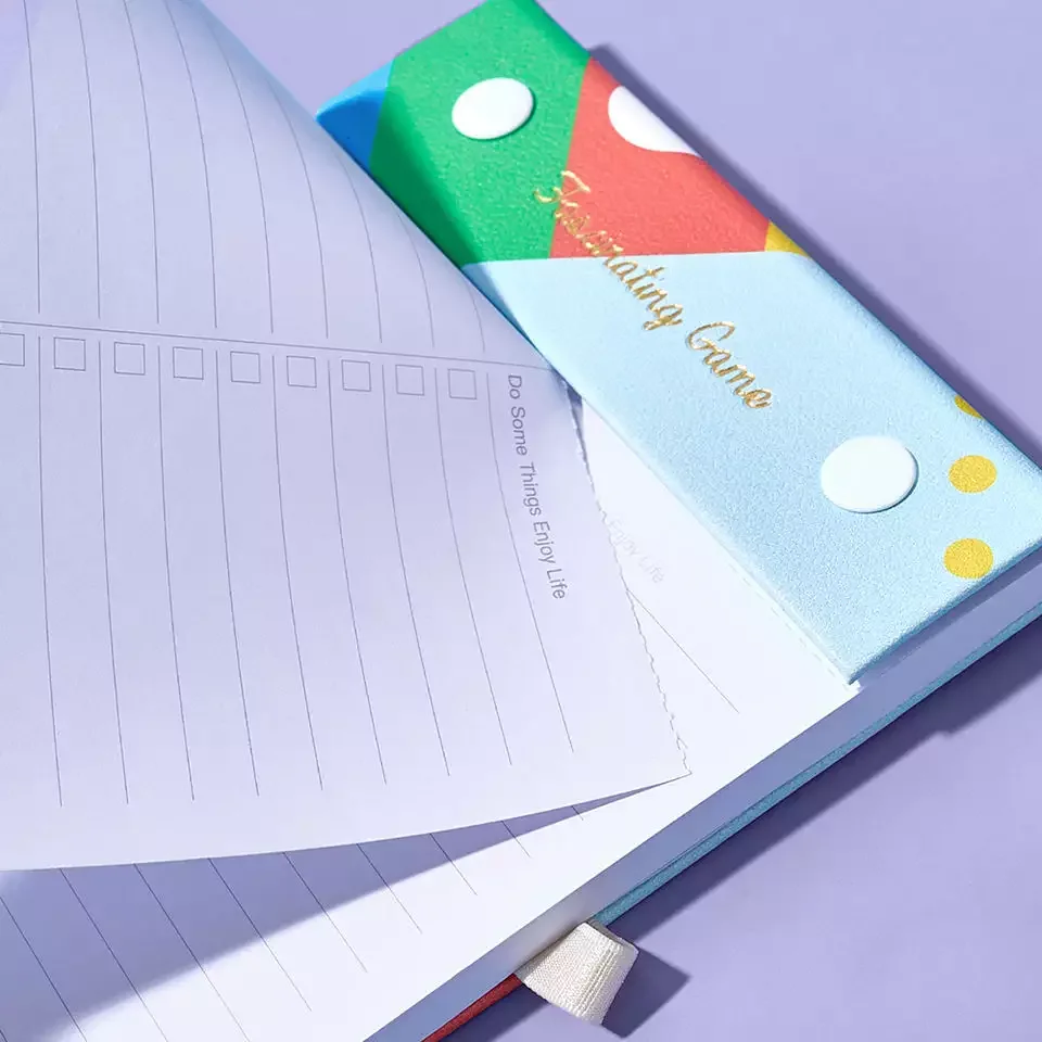 Checkerboard Design Notepad To Do List School Stationery Custom PU Leather Notepads With Pen Loop