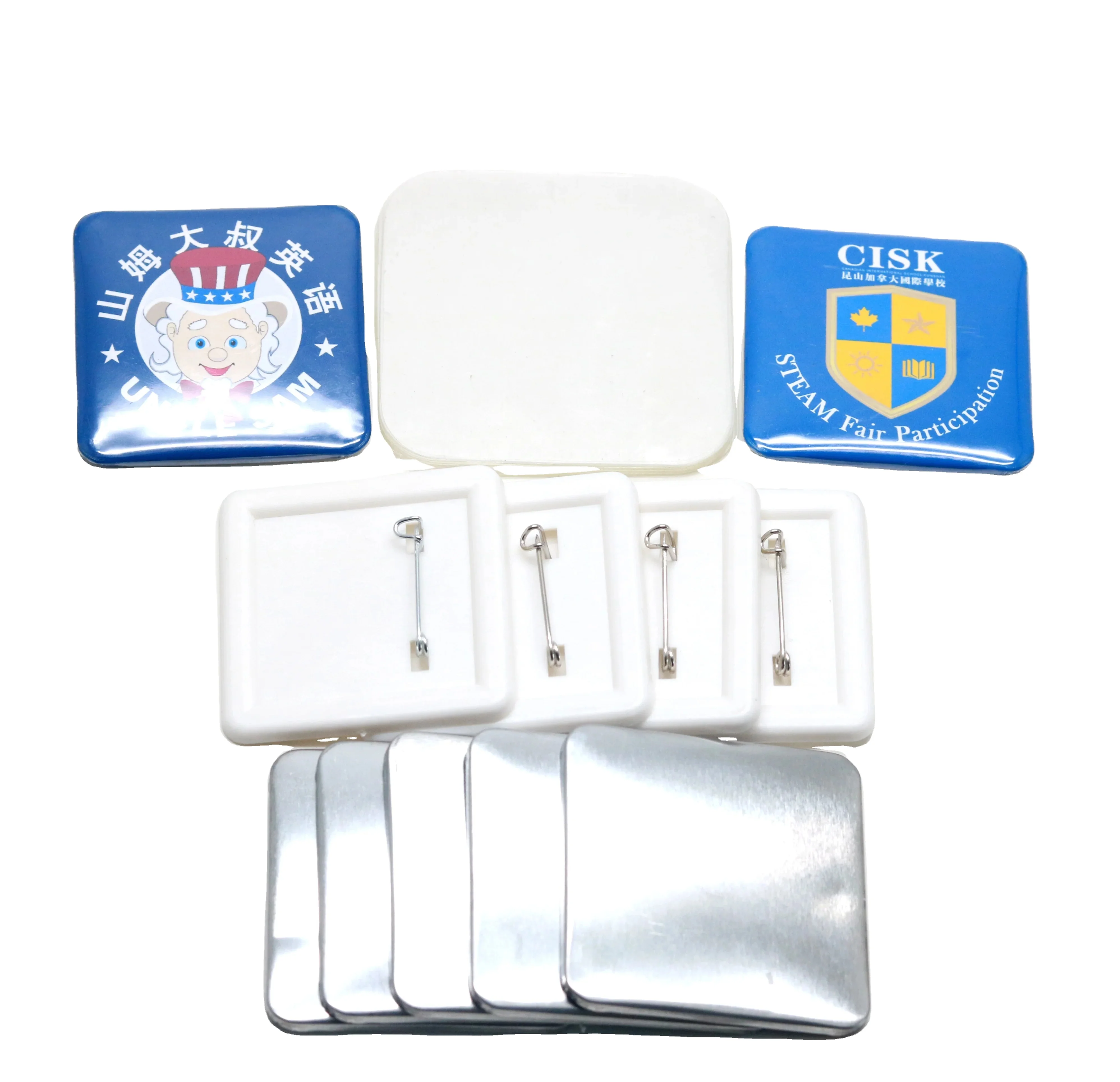 50*50mm square badge