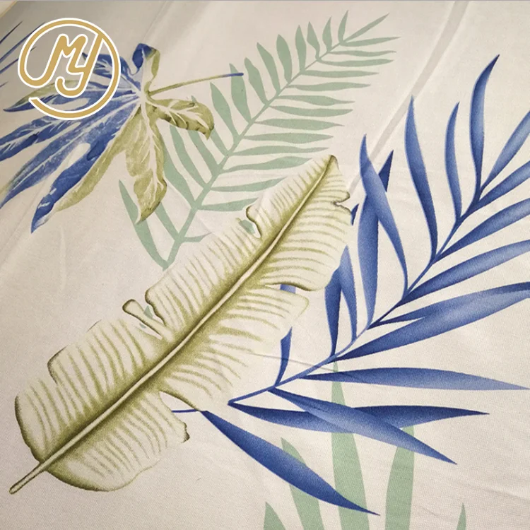 Simple leaf 100% cotton canvas printed fabric ready for bolster