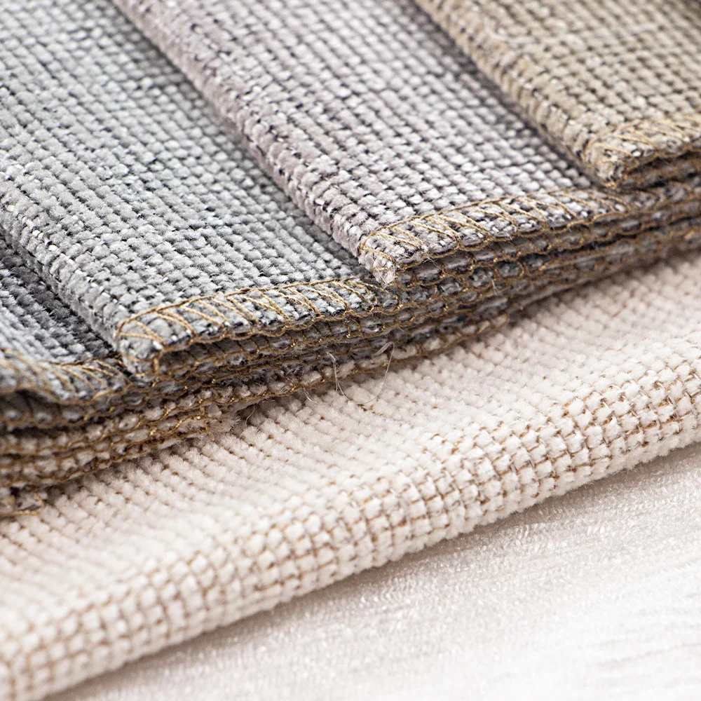 Wholesale good quality LOW MOQ 100% polyester Plain chenille fabric of solid colors chenille upholstery fabric for home textile