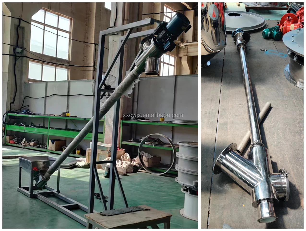 Flexible Shaftless Screw Auger Conveyor For Powder Granule