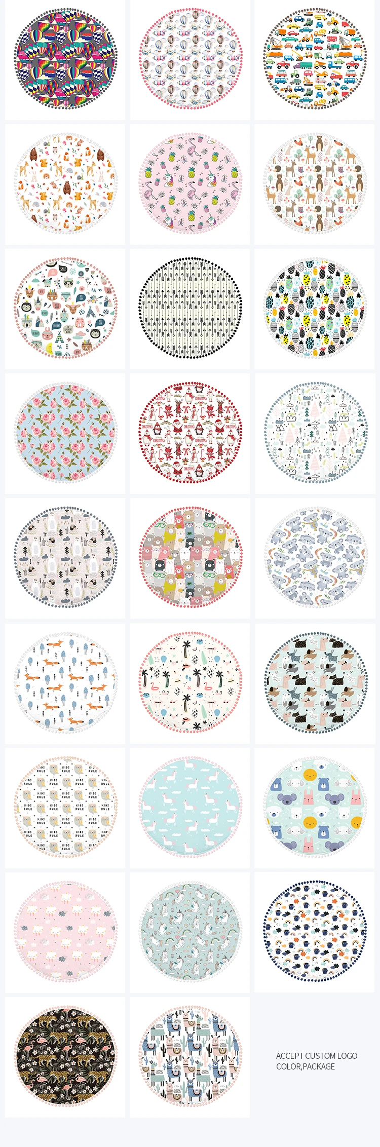 12 модных дизайнов моющийся комфортный игровой коврик для детей