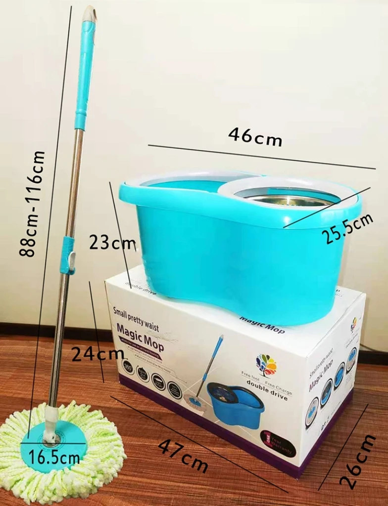 High Quality 360 Magic Mop Microfiber Rotating Cleaning Dry Wet Spin Flat Mop Bucket with wringer