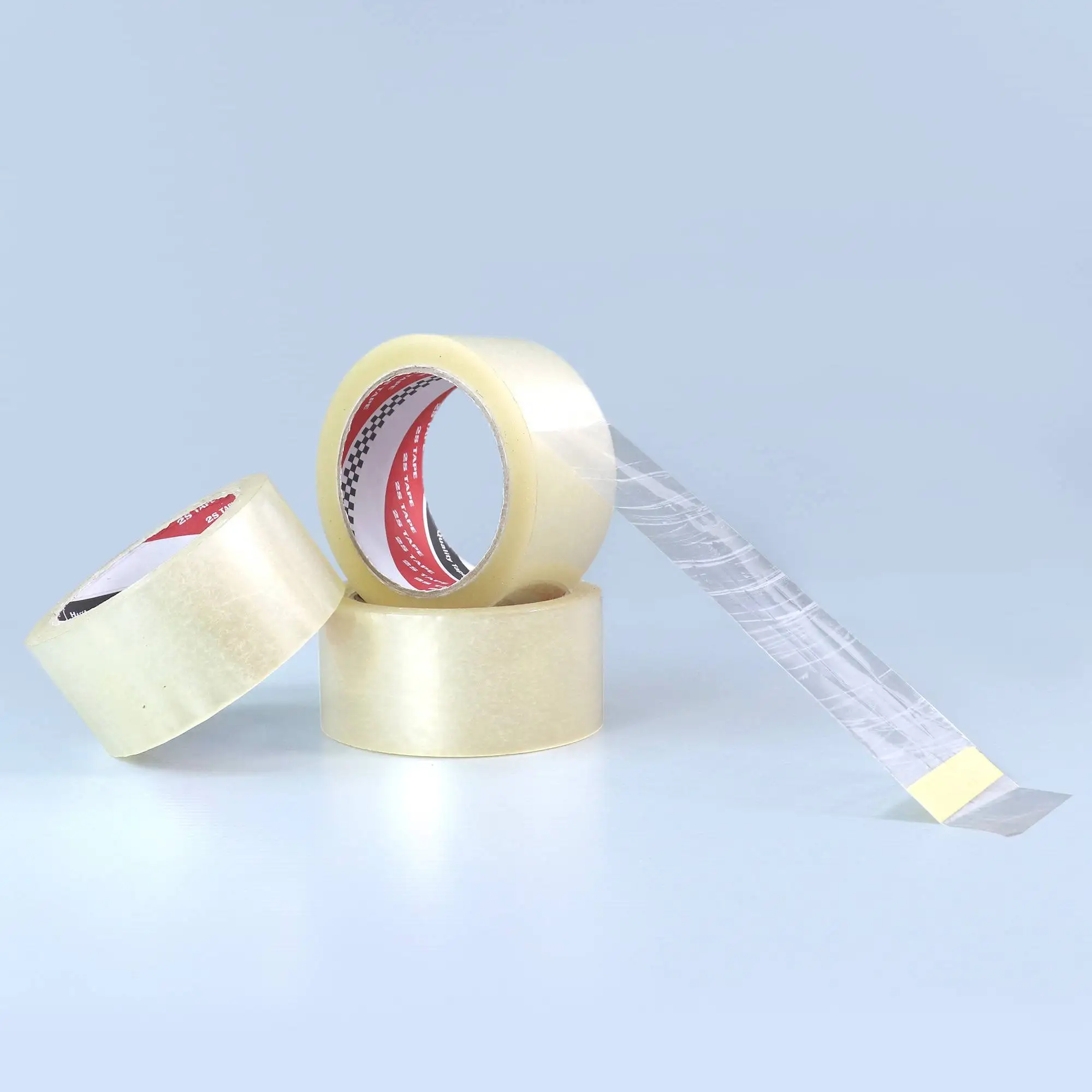 Малайзия высокое качество оптовая продажа биаксиально-ориентированной пластиковой ленты 48 мм X 100 ярдов Концевая заделочная муфта лента чувствительная к давлению клей-герметик с упаковочными лентами