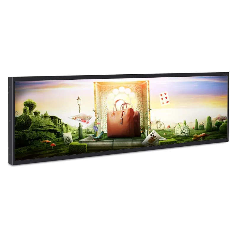 
43 inch wall mount or open frame oem ultra thin stretched lcd advertising display 
