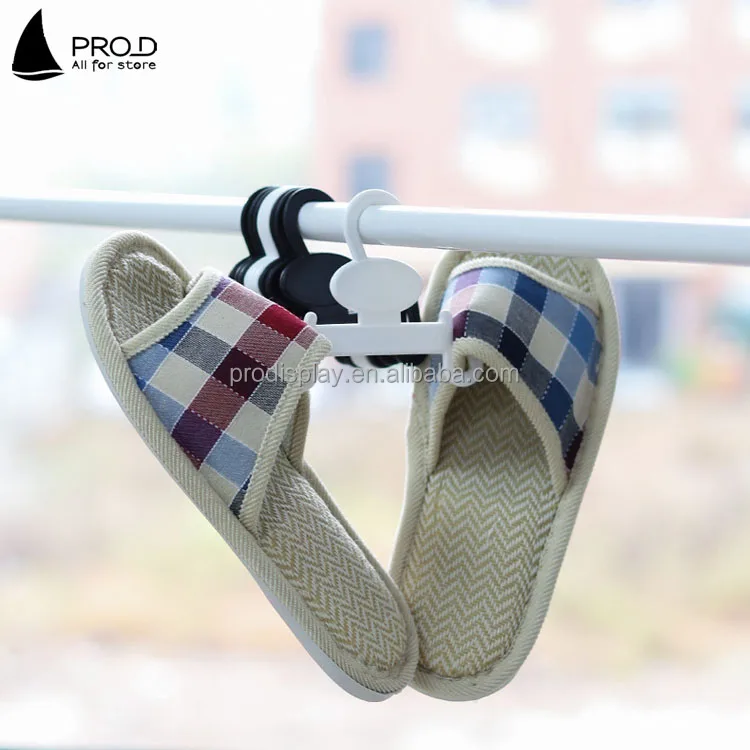 Supermarket slippers flip-flop display hook plastic shoe hangers for shops