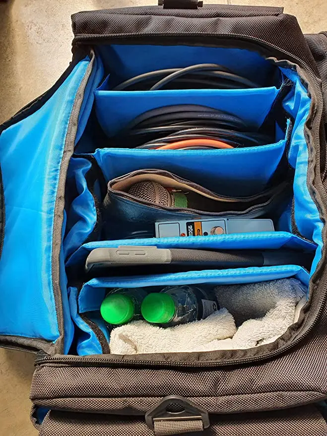 Musicians Gig Bag Gear Bag  For Guitarists Bass Players Sound Technicians DJ with large easy access to the main compartment