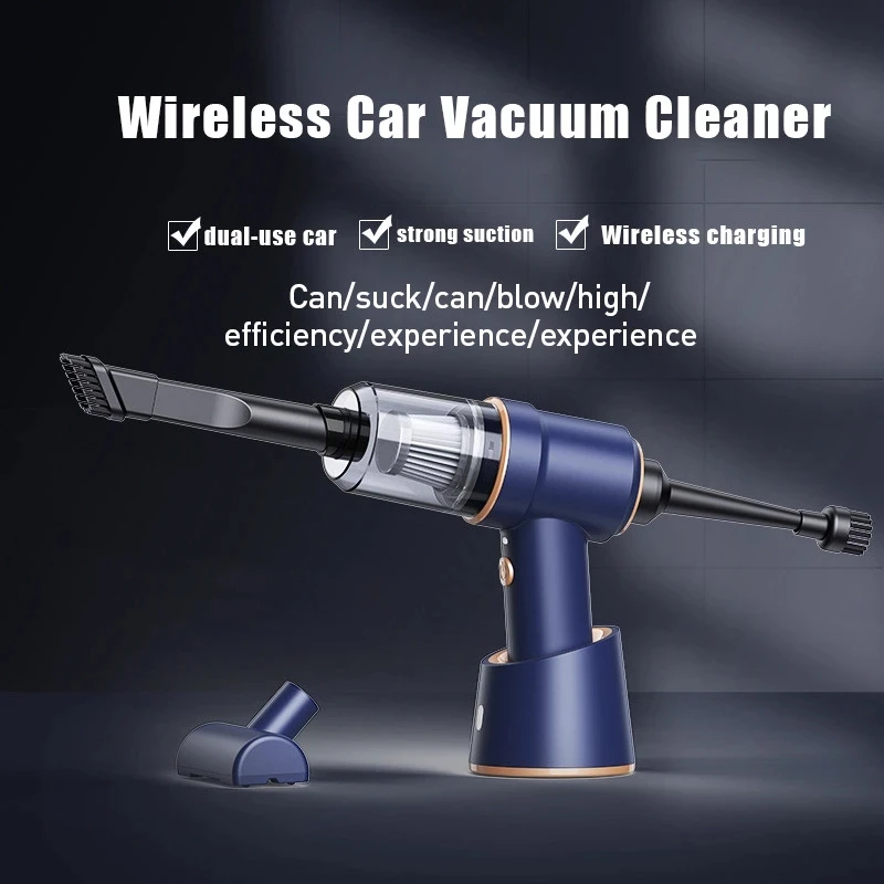 2 In 1 Car Vacuum Cleaner Home Wireless Charging Compressed Air Duster Handheld High Power Air Blower Duster