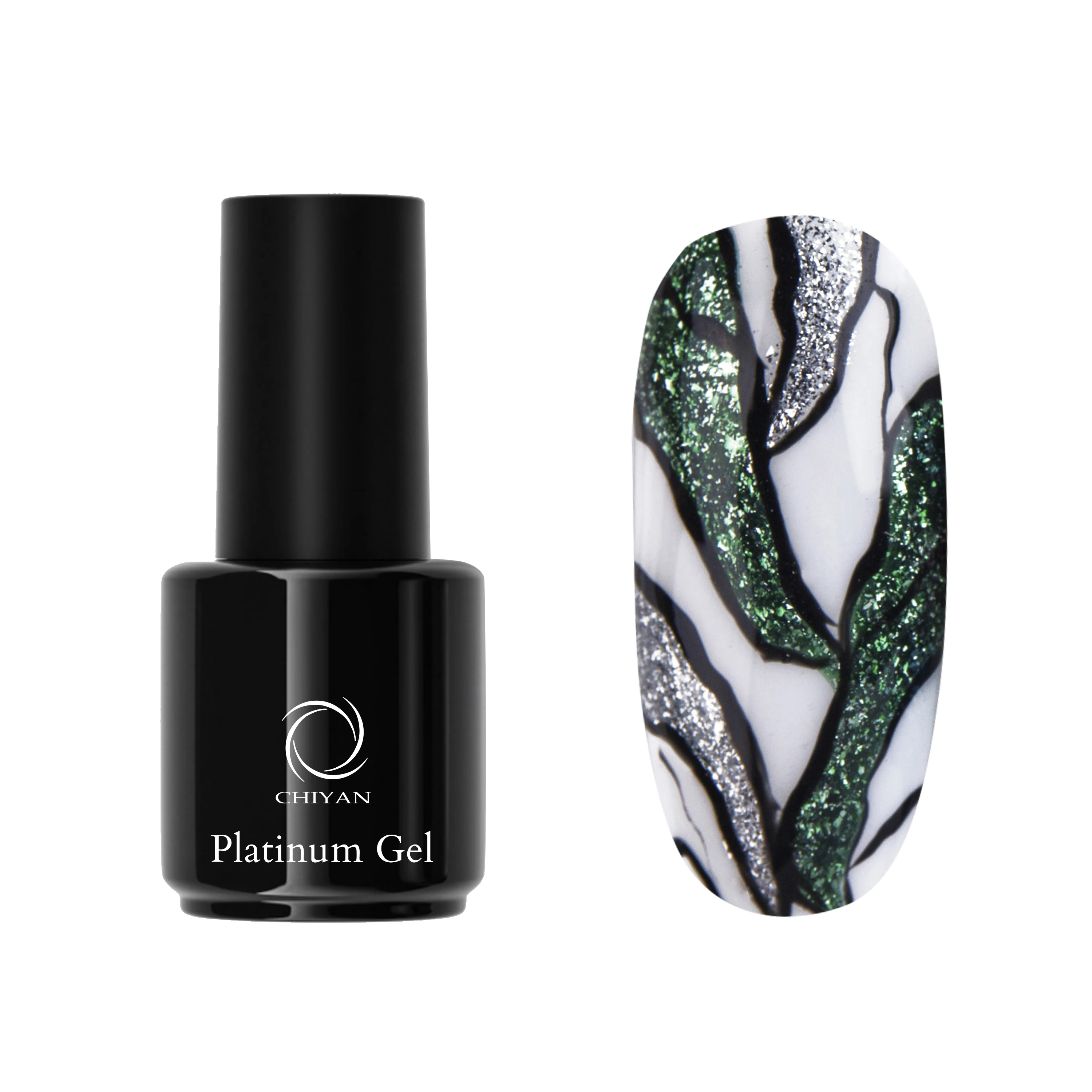 Chiyan professional private label custom logo platinum gel polish nail art Private Label 12 Colors Nail Art Gel Polish Kit Set