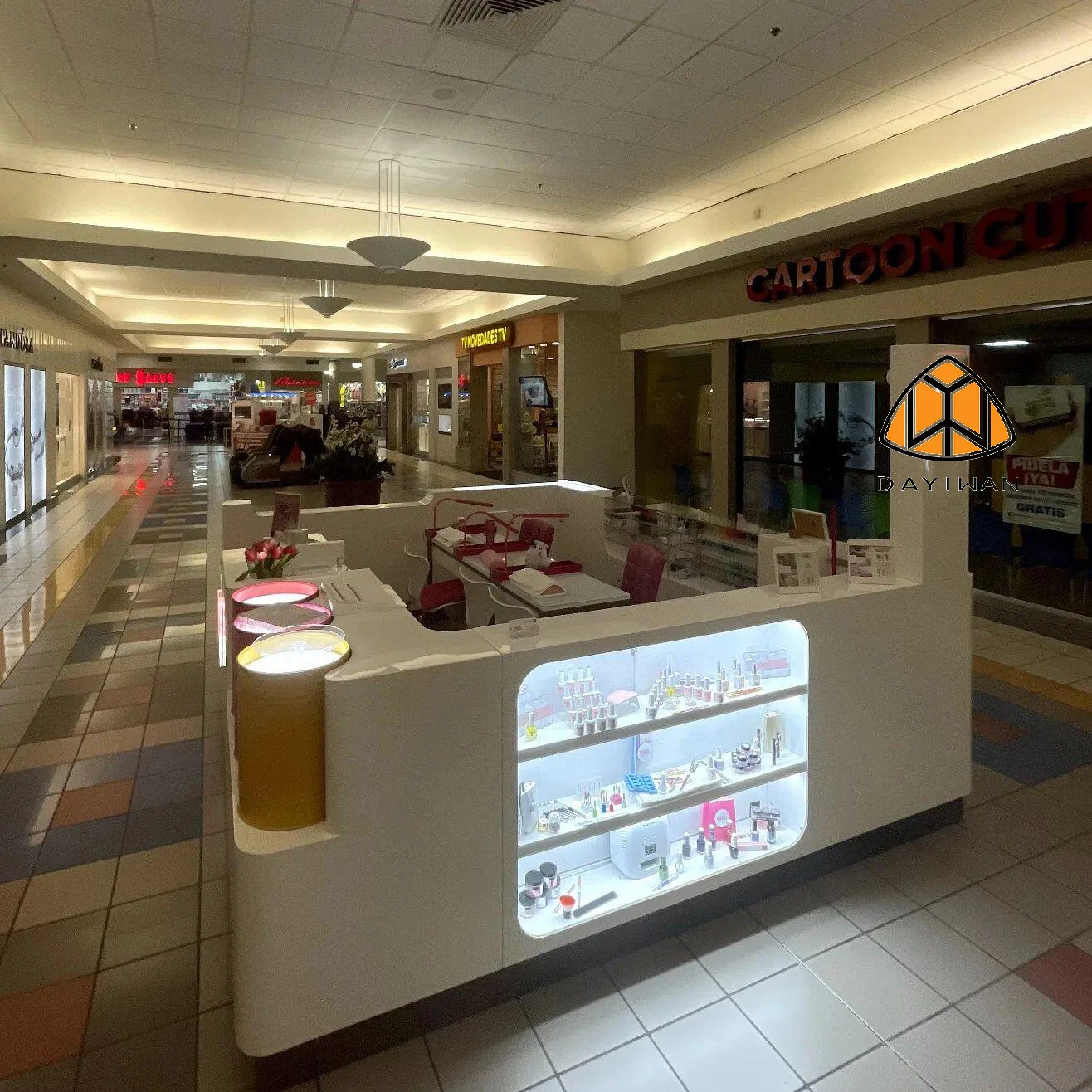 luxury nail and beauty bar kiosks design wholesale nail bar kiosk for manicure