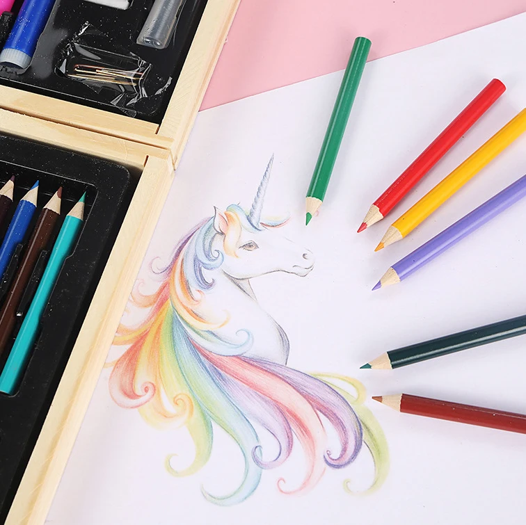 XinyiArt оптовая продажа 180 шт. роскошный набор для рисования художественный с масляными Пастельными мелками цветные карандаши акриловая краска
